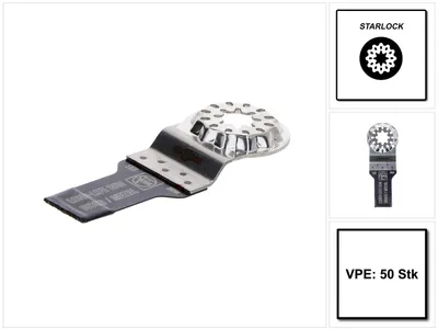 Produktbild von FEIN E-Cut Long-Life Starlock Sägeblatt 20 x 34 mm 50 Stück ( 63502183250 ) Bi-Metall