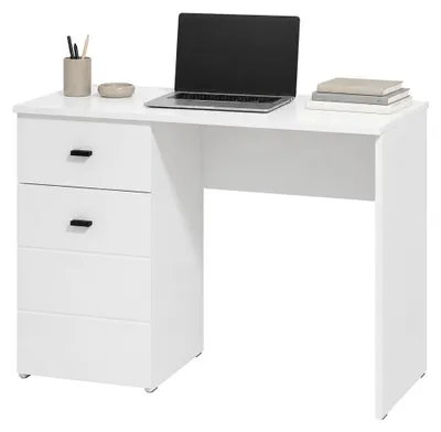 Produktbild von Cocham - Schreibtisch, 98x45x74h cm Weiß Matt, eine Schublade