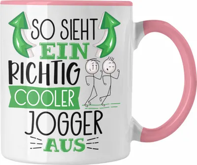 Produktbild von Trendation - So Sieht Ein Richtig Cooler Jogger Aus Geschenk Tasse Lustiger Spruch Geschenkidee (Rosa)