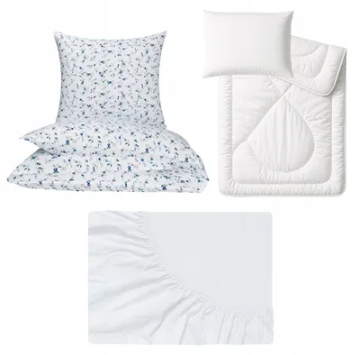 Produktbild von Nyks Kinderbettwäsche Set 100x160 cm Baumwolle Jersey 209blu