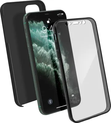 Produktbild von Avizar, 360° Rundum-Schutzhülle (Vorder- und Rückseite) für Apple iPhone 11 Pro Max, Schwarz