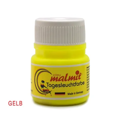 Produktbild von Tagesleuchtfarbe Gelb 60ml Neon Schwarzlichtfarbe UV Farbe Neonfarbe Leuchtfarbe