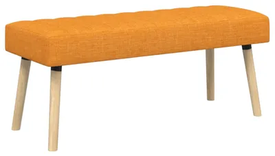 Image de Banc rembourré VidaXL, jaune foncé, 110 x 40 x 46 cm, tissu