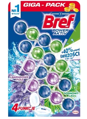 Obrázek produktu pro Bref, Zawieszka do WC Pine Lawenda, 4 x 50 g
