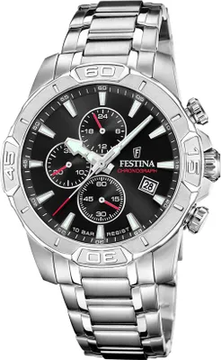 Produktbild von Festina Herrenuhr Timeless Chronograph Armbanduhr Edelstahl silber UF20704/3