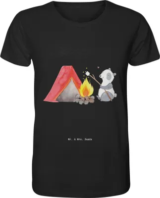 Produktbild von Mr. & Mrs. Panda Tshirt Panda Campen Größe M - Schwarz - Geschenk, Shirt, gehen, Campingplatz, Zelten, Camping, Herren-T-Shirt, T-Shirt, Herren, Oberteil