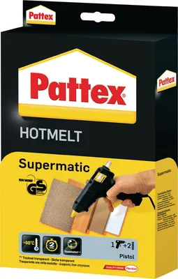 Zdjęcie produktu dla Pistolet do klejenia Pattex HOT SUPERMATIC, czarny/żółty