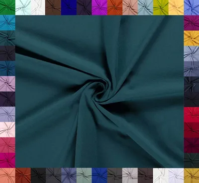 Locker drapiertes, elastisches Baumwoll-Jersey-Gewebe in Seegrün, 8 % Elasthan, Öko-Tex Klasse 1, Meterware für Bekleidung.