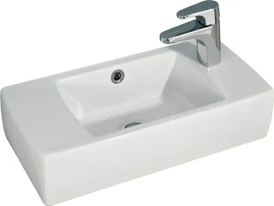 Produktbild von Waschbecken >Sheela I< in Weiß aus Keramik - 50x12x25cm (BxHxT)