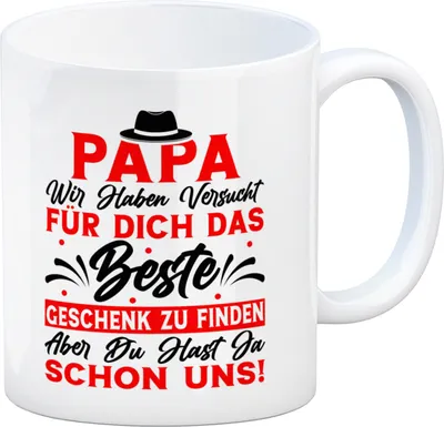 Produktbild von Papa wir haben versucht das beste Geschenk zu finden... Kaffeebecher