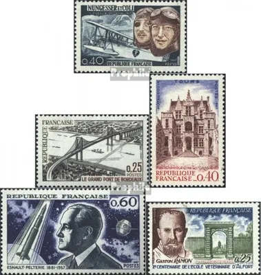 Produktbild von Briefmarken Frankreich 1967 Mi 1580,1581,1582,1583,1584 (kompl.Ausg.) postfrisch Transatlantikflug