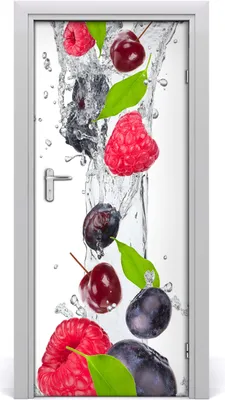 Produktbild von Tulup Türaufkleber 85x205 cm Dekorative Aufkleber Selbstklebend Wasserdichte Tapete Abnehmbar Schlafzimmer Wohnzimmer Wohnkultur - Beeren