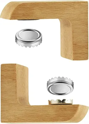 Produktbild von 2 Stück  Magnetischer Seifenhalter aus Holz für Duschwand, Magnet Seifenhalter Selbstentleerend, Duschaufbewahrung für Seifen & Bart Shampoo Bars - Holz Seifenschale Spender Bad Küche & Dusche