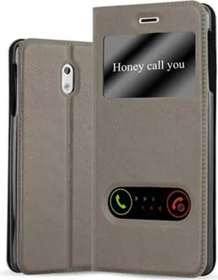 Obrázok produktu pre Cadorabo ochranné puzdro pre Nokia 3 2017 kryt v hnedej farbe puzdro na mobilný telefón puzdro na knihu kryt puzdro