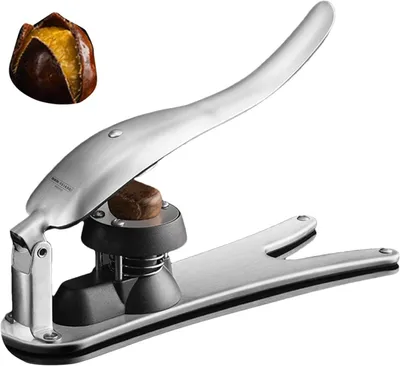 Image de Casse-noisettes - Écrouleur - Casse-noisettes - Pour ouvrir les noix - Poignée ergonomique - 23,5 cm - Argenté