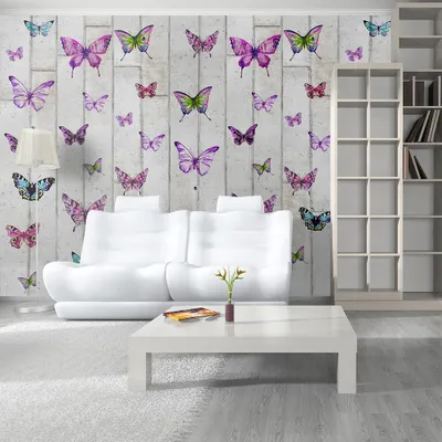 Produktbild von PURO TAPETE selbstklebend 10m Wandtattoo dekorative Möbelfolie Dekorfolie Fotofolie Panel Wandaufkleber Wandposter Wandsticker - Schmetterling Beton f-C-0006-j-a
