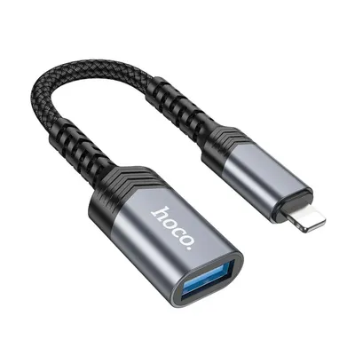 Image de Adaptateur Lightning vers USB A Hoco UA24 noir