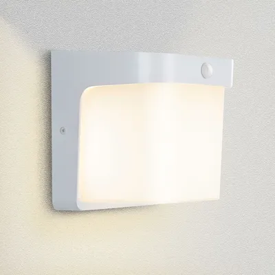 Produktbild von Außenwandleuchte E27 Weiß IP54 mit Bewegungsmelder 1703A1-WH