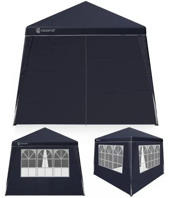 Image de CASARIA® Tonnelle de jardin 3x3m pliante POP-UP 4x parois latérales protection UV 50+ sac tente pliable imperméable pavillon festival fête Capri anthracite