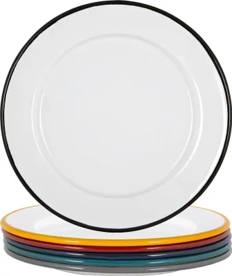 Produktbild von Argon Ta Weiße Emaille-Beilagenteller – 20 cm – 6 Farben