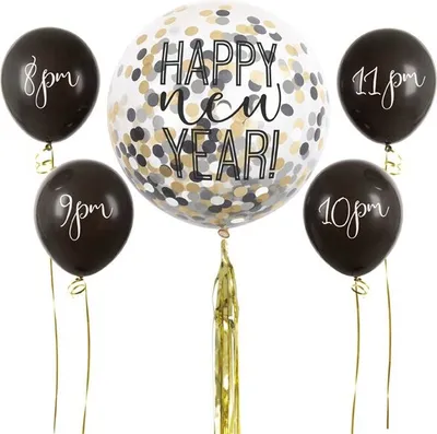 Produktbild von 5 Silvester Countdown Ballon Set