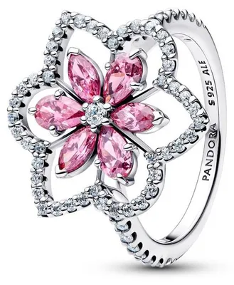 Produktbild von Damen Cocktailring Blume aus 925er Silber von PANDORA Timeless