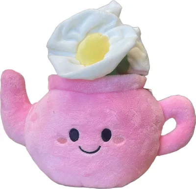 Produktbild von Take me home plant pluche theepot Roze 18 cm 660672
