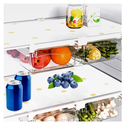 Produktbild von 8 Stück Antibakterielle Kühlschrankmatten 29×45 cm Gänseblümchen, Abwaschbar, Rutschfest, Feuchtigkeitsbeständig, Zuschneidbar, Schubladenmatte für Küche, Schrank, Tisch, Regale