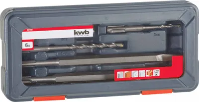 Produktbild von kwb 109166 40Cr steel Chisel set 6-piece 5 mm, 6 mm, 8 mm, 10 mm SDS-Plus 1 Set
