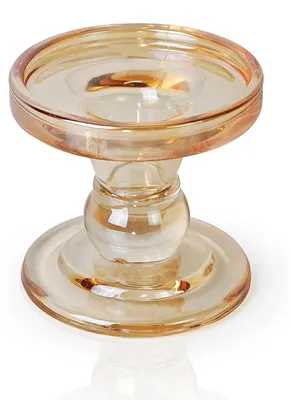 Image de Porte-bougie en verre ambré pour la décoration de table