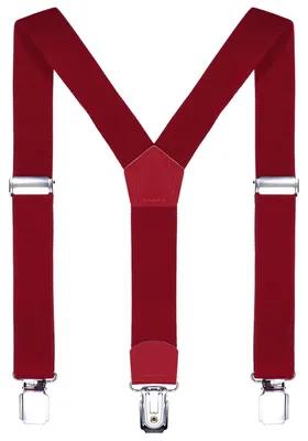 Produktbild von DonDon Kinder Hosenträger dunkelrot 2 cm schmal längenverstellbar für eine Körpergröße von 80 cm bis 110 cm bzw. 1 - 5 Jahre