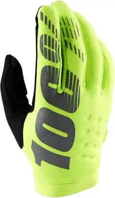 Obrázok produktu pre 100% rukavice Brisker neon yellow Veľkosť: S