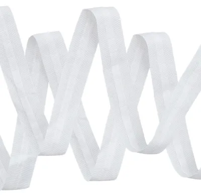 Zdjęcie produktu dla Biała taśma do zasłon i kabin prysznicowych – 20 m x 2,5 cm