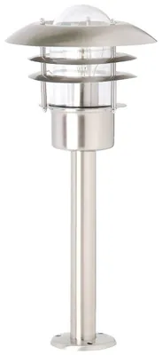 Sockelleuchte 50 cm Edelstahl IP44 E27 max. 60 W LED-geeignet