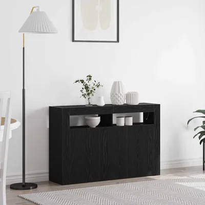 Zdjęcie produktu dla vidaXL Kredens o wyglądzie czarnego dębu 116 x 30 x 75 cm materiał drewnopochodny