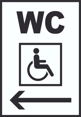 Produktbild von WC Behinderten links Schild A1 (594x841mm)