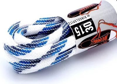Produktbild von RINGELSPITZ - Rundsenkel medium aus Baumwolle - 95 cm, blau/h'blau/weiß