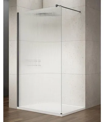 Produktbild von VARIO BLACK Walk-In Duschwand, Nordic Glas, 700 mm