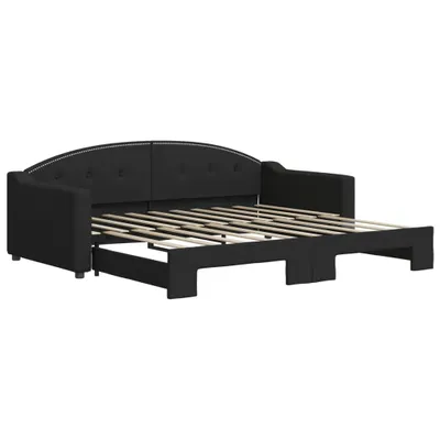 Obrázok produktu pre vidaXL Rozkladacia posteľ čierna 90x190 cm Látka