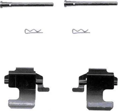 Produktbild von HELLA 8DZ 355 202-961 Zubehörsatz Scheibenbremsbelag Vorne für FIAT PANDA (169) 500 (312) PUNTO (188) Seicento / 600 Schrägheck (187) für FORD KA