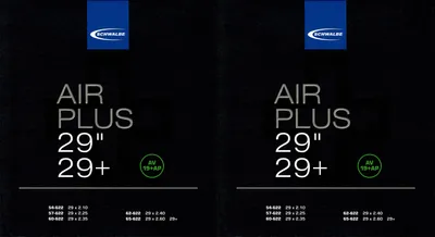 Produktbild von 2x Schwalbe Air Plus 29 Plus Schlauch AV19+AP Schrader Ventil Fahrrad