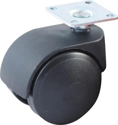 Produktbild von Lenkrolle mit rechteckiger Platte AVL - Nylon-Doppelrollen Ø40 - Tragfähigkeit 20 kg - 595019A
