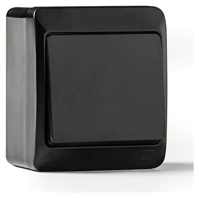 Image de Interrupteur Va-et-vient étanche Ip44, 16a 250 V, Noir