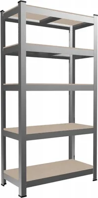 Immagine prodotto di VBChome Scaffale da magazzino 90 x 180 x 30 cm Scaffale fisso con 5 ripiani Scaffali metallici Pannelli HDF Scaffale da cantina Scaffale per carichi pesanti Scaffale da garage Scaffale da officina