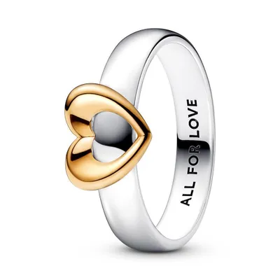Produktbild von Pandora Strahlender Bicolor Ring mit verschiebbarem Herz 162504C00 Damenring, Ringgröße:48