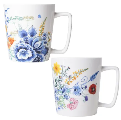 Heinen Delfts Blauw – Teebecher Wildbloemen Set mit 2 - 350 ml – Bild 1