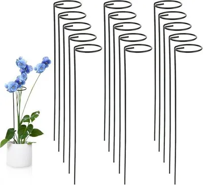 Produktbild von Famanu Pflanzensteunen 15 Stück - 40 cm - Kunststoff - Grün