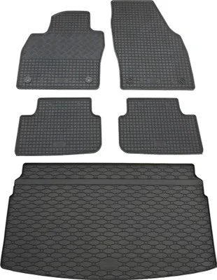 Produktbild von Rigum Gummi Fußmatten + Kofferraumwanne im Set für VW T-Cross