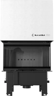 Immagine prodotto di Inserto per camino KRATKI REGNOR 680/280 7 kW Ø 160 3 lati in vetro nero con molla della porta