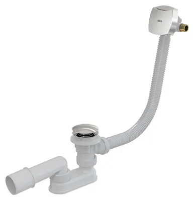 Zdjęcie produktu dla Syfon wannowy Alcadrain (Alcaplast) Click-Clack z przelewem, chrom A508CKM-120